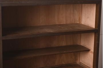 アンティーク家具　和製アンティーク　昭和初期　作業台が付いた便利な重ね食器棚(収納棚、戸棚、キャビネット)(R-040250)