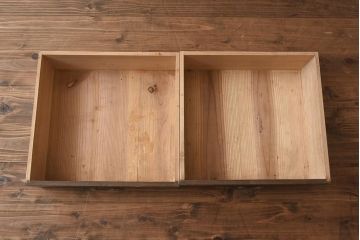 アンティーク家具　和製アンティーク　昭和初期　作業台が付いた便利な重ね食器棚(収納棚、戸棚、キャビネット)(R-040250)