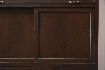 アンティーク家具　和製アンティーク　昭和初期　作業台が付いた便利な重ね食器棚(収納棚、戸棚、キャビネット)(R-040250)