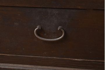 アンティーク家具　和製アンティーク　昭和初期　作業台が付いた便利な重ね食器棚(収納棚、戸棚、キャビネット)(R-040250)