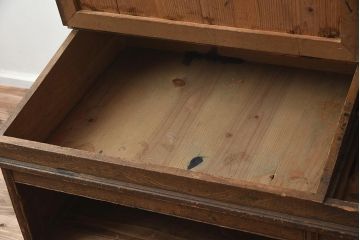 アンティーク家具　大正昭和初期　栓材製　レトロで味わいのある簿記机(帳場机、ライティングビューロー)(R-040251)
