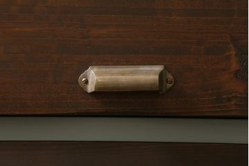 ラフジュ工房オリジナル家具　古材リメイク　ペイント家具　鉄脚　引き出し付きパタパタ扉の下駄箱(収納棚、キャビネット)(R-040257)