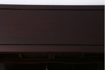 中古　民芸家具　花梨(カリン)材　緻密な意匠が魅力的な飾り棚(茶棚)(R-040259)