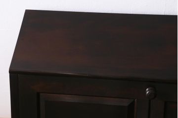 中古　松本民芸家具　T型　シックで上品な佇まいが魅力のライティングビューロー(簿記机、在宅ワーク、在宅用ワークデスク)(R-040261)