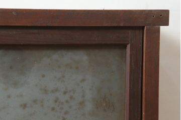 アンティーク家具　ヒノキ・杉材　シンプルで取り入れやすい重ね戸棚・上段(収納棚、キャビネット)(R-040271)
