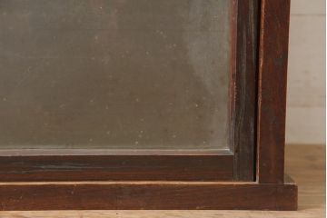 アンティーク家具　ヒノキ・杉材　シンプルで取り入れやすい重ね戸棚・上段(収納棚、キャビネット)(R-040271)