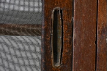 和製ヴィンテージ　レトロ家具　激レア!　両面使いのガラス戸棚　R-040276