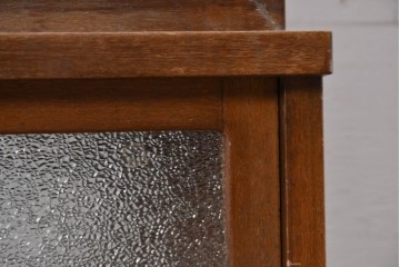 和製ヴィンテージ　レトロ家具　激レア!　両面使いのガラス戸棚　R-040276