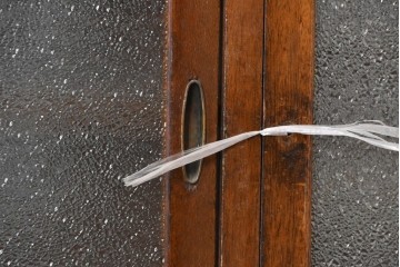 和製ヴィンテージ　レトロ家具　激レア!　両面使いのガラス戸棚　R-040276