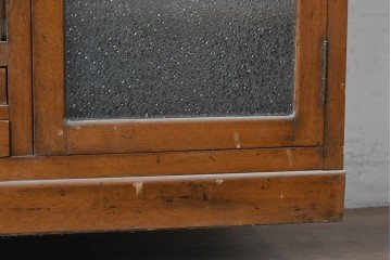 和製ヴィンテージ　レトロ家具　激レア!　両面使いのガラス戸棚　R-040276
