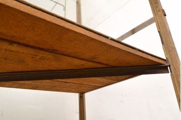 アンティーク家具　昭和レトロ　縦型パンケース(ガラスケース、ショーケース、陳列棚)(R-040291)