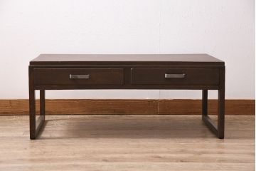 アンティーク家具　昭和中期　ブナ材・ナラ材　レトロな雰囲気たっぷりな文机(ローテーブル、センターテーブル)(R-040294)