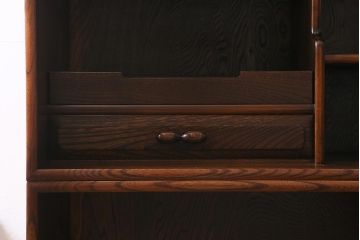 中古　高級品　工芸家具　ケヤキ材　漆塗り　しっとりとした佇まいの上品な茶箪笥(定価48万円)(飾り棚、収納棚)(R-040295)