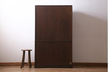 中古　高級品　工芸家具　ケヤキ材　漆塗り　しっとりとした佇まいの上品な茶箪笥(定価48万円)(飾り棚、収納棚)(R-040295)