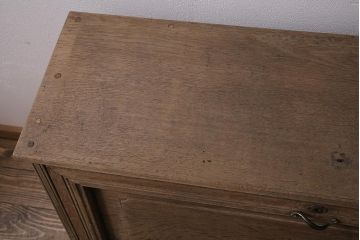 アンティーク家具　昭和初期　ストリップド(剥離)　ナラ材　象嵌入り　和と洋どちらのお部屋にも合うライティングビューロー(簿記机、在宅ワーク、在宅用ワークデスク)(R-040307)