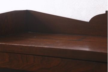 和製アンティーク　大正昭和初期　栓材　大正ロマン　大振りなブックケース(本箱、ガラス戸棚、飾り棚、キャビネット)(R-040308)