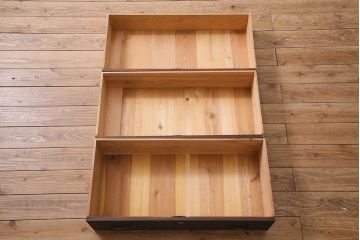 アンティーク家具　昭和初期　天板リメイク　上品な佇まいのローチェスト(テレビ台、テレビボード、収納棚)(R-040321)