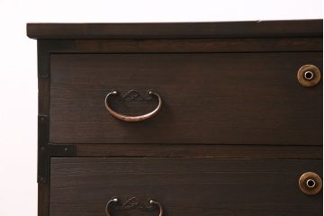 アンティーク家具　昭和初期　天板リメイク　上品な佇まいのローチェスト(テレビ台、テレビボード、収納棚)(R-040321)