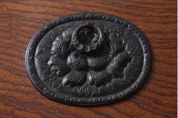中古　昭和後期　岩谷堂箪笥風　和の雰囲気を高めるライティングビューロー(簿記机、在宅ワーク、在宅用ワークデスク)(R-040332)