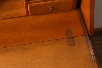 中古　横浜クラシック家具　ダニエル(Daniel)　アーリーアメリカン　気品漂うライティングビューロー(ワークデスク、机、在宅ワーク、在宅用チェスト)(R-040333)