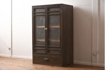 アンティーク家具　和製アンティーク　昭和初期　昔懐かしい雰囲気漂う本箱(ブックケース、キャビネット、戸棚、引き出し)(R-040336)