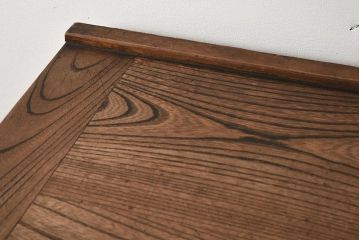 アンティーク家具　和製アンティーク　明治期　倹飩式　前面・天板ケヤキ材　味わい深い木の風合いが魅力の茶棚(戸棚、収納棚、キャビネット、引き出し)(R-040337)