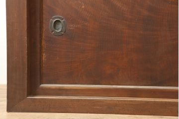 アンティーク家具　明治大正期　ヒノキ材　存在感抜群!横桟が目を惹く重ね水屋箪笥(収納棚、戸棚)(R-040380)