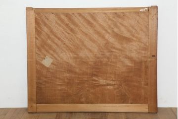 アンティーク家具　明治大正期　ヒノキ材　存在感抜群!横桟が目を惹く重ね水屋箪笥(収納棚、戸棚)(R-040380)