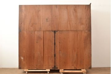 アンティーク家具　栓材　透かし入り　シックな雰囲気漂う組み立てタンス・重ね(収納棚、キャビネット、チェスト)(R-040381)