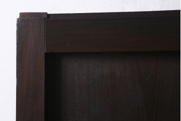 アンティーク建具　明治大正期　総ケヤキ材一枚板　珍しい小振りサイズの蔵戸　(R-040390)