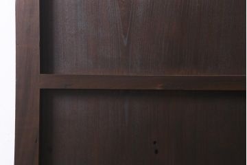 アンティーク建具　明治大正期　総ケヤキ材一枚板　珍しい小振りサイズの蔵戸　(R-040390)