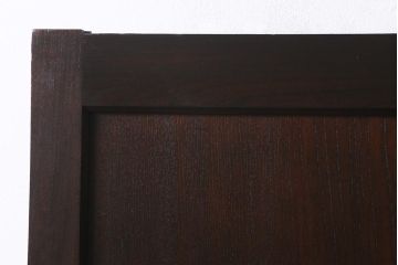 アンティーク建具　明治大正期　総ケヤキ材一枚板　珍しい小振りサイズの蔵戸(建具、引き戸、玄関戸)(R-040390)