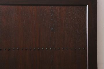 アンティーク建具　明治大正期　総ケヤキ材一枚板　珍しい小振りサイズの蔵戸(建具、引き戸、玄関戸)(R-040390)