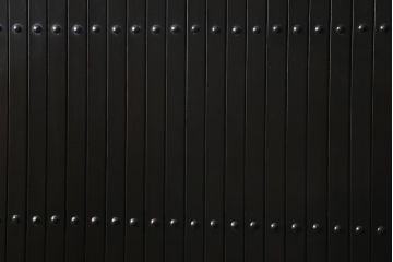 アンティーク建具　明治大正期　シックな雰囲気漂う平格子戸2枚セット　(R-040397)