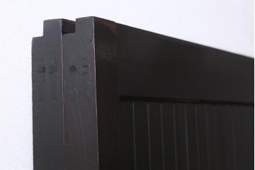 アンティーク建具　明治大正期　シックな雰囲気漂う平格子戸2枚セット　(R-040397)