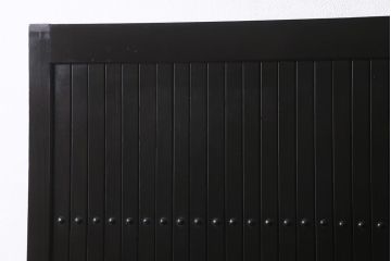 アンティーク建具　明治大正期　シックな雰囲気漂う平格子戸2枚セット(建具、引き戸、玄関戸)(R-040397)