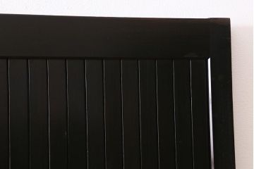 アンティーク建具　明治大正期　シックな雰囲気漂う平格子戸2枚セット(建具、引き戸、玄関戸)(R-040397)