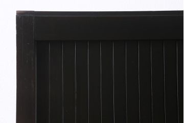 アンティーク建具　明治大正期　シックな雰囲気漂う平格子戸2枚セット(建具、引き戸、玄関戸)(R-040397)