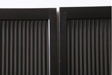 アンティーク建具　大正昭和期　光をやさしく取り込む格子戸2枚セット(建具、引き戸、玄関戸)(R-040398)