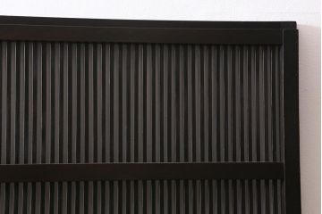 アンティーク建具　大正昭和期　光をやさしく取り込む格子戸2枚セット(建具、引き戸、玄関戸)(R-040398)