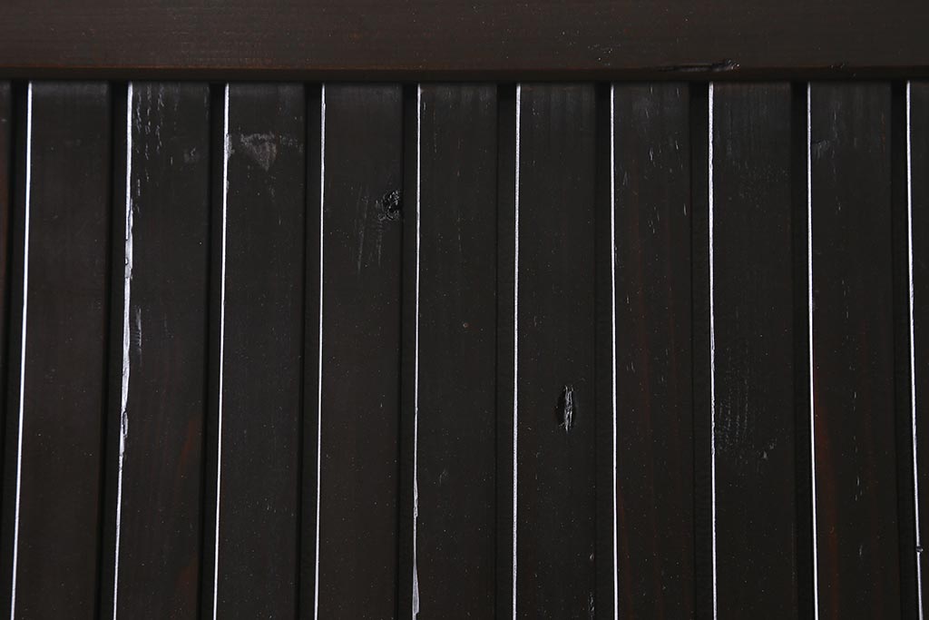 アンティーク建具　明治大正期　モダンな雰囲気漂う平格子戸2枚セット　(R-040399)