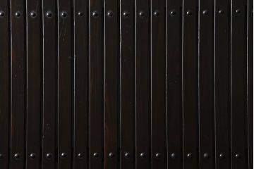 アンティーク建具　明治大正期　モダンな雰囲気漂う平格子戸2枚セット　(R-040399)