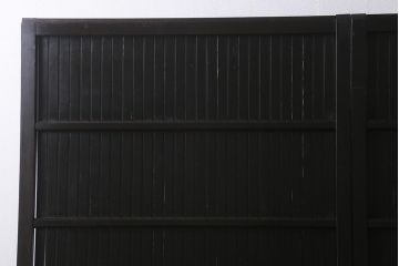 アンティーク建具　明治大正期　モダンな雰囲気漂う平格子戸2枚セット　(R-040399)