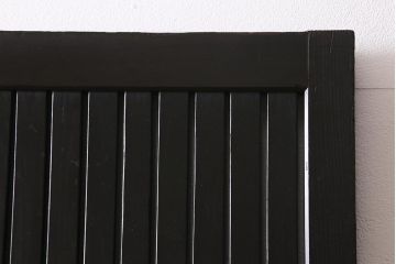 アンティーク建具　明治大正期　モダンな雰囲気漂う平格子戸2枚セット(建具、引き戸、玄関戸)(R-040399)