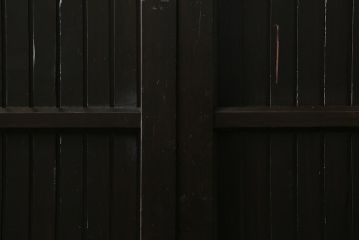 アンティーク建具　明治大正期　モダンな雰囲気漂う平格子戸2枚セット(建具、引き戸、玄関戸)(R-040399)