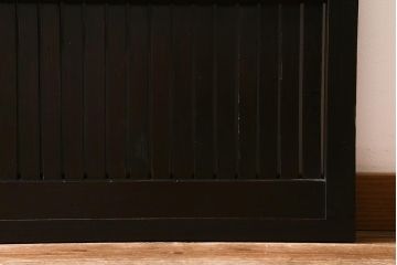 アンティーク建具　明治大正期　モダンな雰囲気漂う平格子戸2枚セット(建具、引き戸、玄関戸)(R-040399)