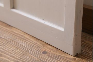 アンティーク建具　昭和中期　優しい色味のペイントが魅力のガラス戸1枚(引き戸)(R-040400)