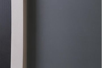 アンティーク建具　昭和中期　優しい色味のペイントが魅力のガラス戸1枚(引き戸)(R-040400)
