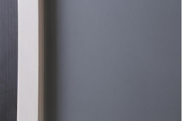 アンティーク建具　昭和中期　優しい雰囲気のホワイトペイントが魅力のガラス戸1枚(引き戸)(R-040402)