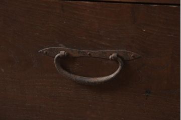 アンティーク家具　和製アンティーク　昭和初期　レトロな雰囲気漂うガラス戸棚(収納棚、飾り棚、食器棚)(R-040403)